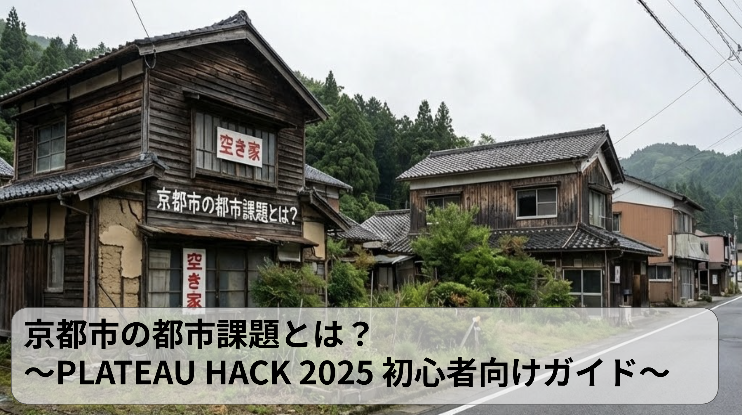 京都市の都市課題とは？〜PLATEAU HACK 2025 初心者向けガイド〜